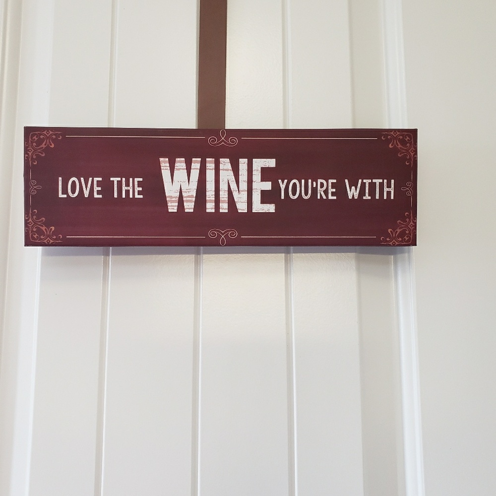 WINE. BURGANDY Shelf table top or hanging sign.